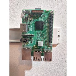 Držák Raspberry Pi na DIN lištu - vodorovný